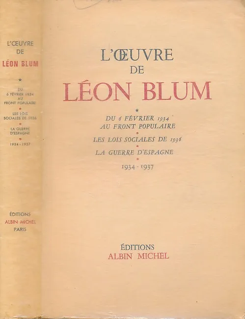 L OEuvre de Léon Blum