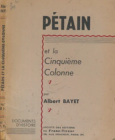 Petain et la cinquieme colonne