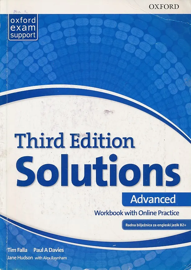 Solutions Advanced Third Edition Workbook with Online Practice radna bilježnica za engleski jezik B2+