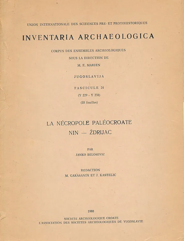 La necropole paleocroate NIN - ŽDRIJAC