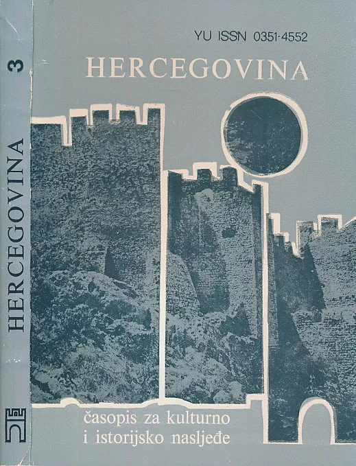 Hercegovina - časopis za kulturno i istorijsko nasljeđe br. 3