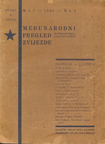 Međunarodni pregled Zvijezde. Maj 1928