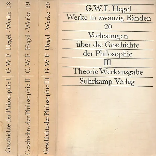 Vorlesungen über die Geschichte der Philosophie I–III