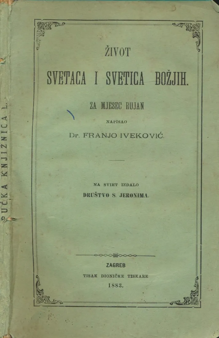Život svetaca i svetica Božjih za mjesec rujan