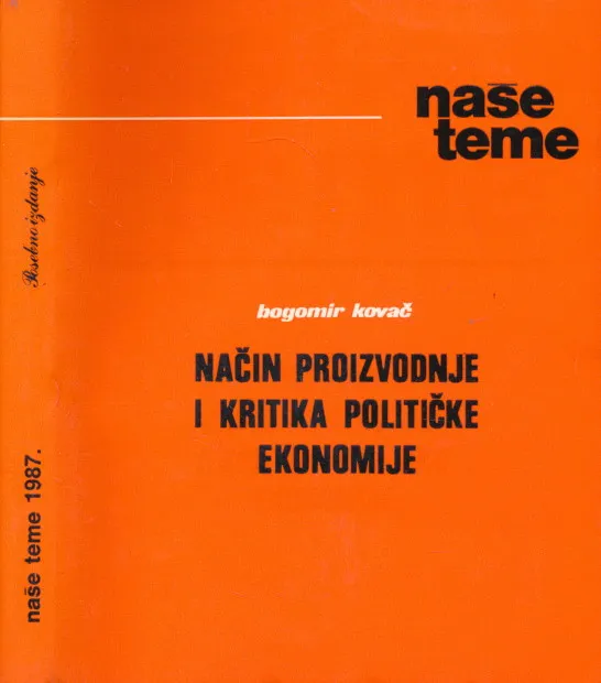 Način proizvodnje i kritika političke ekonomije