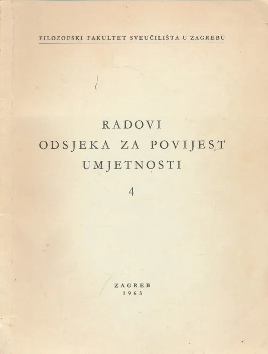 Radovi odsjeka za povijest umjetnosti 4 : Cres, građevni razvoj jednog malog, starog grada (Milan Prelog)