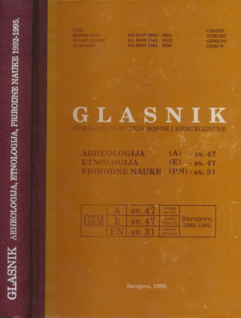 Glasnik Zemaljskog muzeja Bosne i Hercegovine 47-47-31/1996