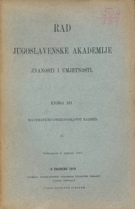 Rad JAZU knjiga 181.