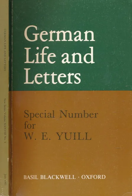 German Life and Letters : Special Number for W. E. Yuill