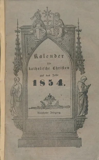 Kalender für katholische Christen auf das Jahr 1854