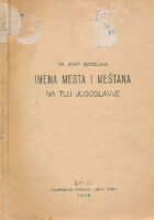 Imena mesta i meštana na tlu Jugoslavije