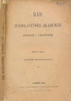 Rad JAZU knjiga LXIX. Matematičko-prirodoslovni razred IV.
