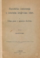 Floristička izučavanja u istočnim krajevima Istre II. Učka gora i njezina okolina