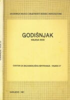 Godišnjak : knjiga XXIX, Centar za balkanološka ispitivanja - knjiga 27
