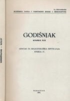 Godišnjak knjiga XIX. Centar za balkanološka ispitivanja knjiga 17.