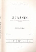 Glasnik zemaljskog muzeja BiH u Sarajevu : Etnologija NS 40/1985