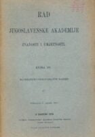 Rad JAZU knjiga 181.