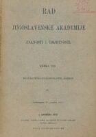 Rad JAZU knjiga 183. Matematičko-prirodoslovni razred