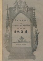 Kalender für katholische Christen auf das Jahr 1854